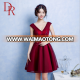 Clothing evening dress red mini sleeveless V-neck backless women flower frocks short sexy homecoming dresses