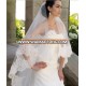 2 Layer Lace Applique Long Wedding Veil 3 Meters Muslim Bridal Veil Wholesale