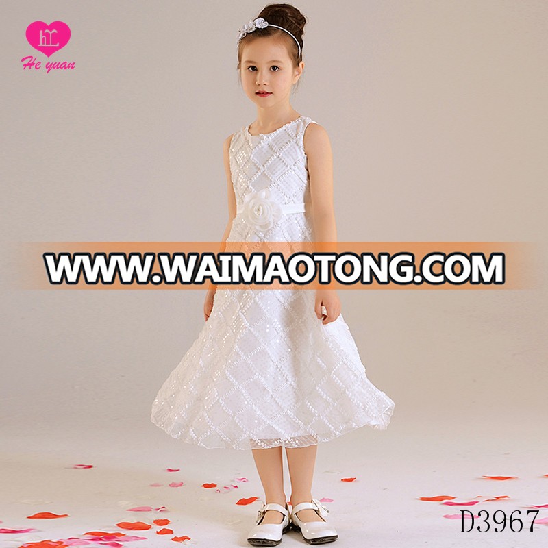 Wholesale summer flower kids girls casual chiffon dress